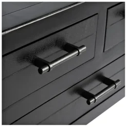 Console Tables-Kirkland's Home Wilbert 3-Drawer Console Table Black