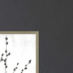 Framed Art-Kirkland's Home Wild Golden Floral 4-Pc. Framed Art Print Set Black/White