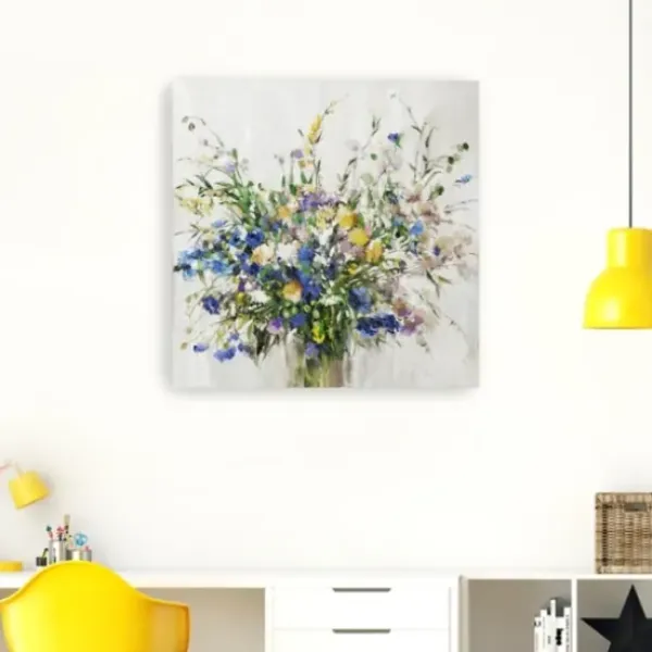 Canvas Art-Kirkland's Home Wild Grown Bouquet Canvas Art Print, 40X40 In. White/Multi