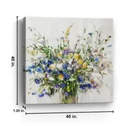 Canvas Art-Kirkland's Home Wild Grown Bouquet Canvas Art Print, 40X40 In. White/Multi