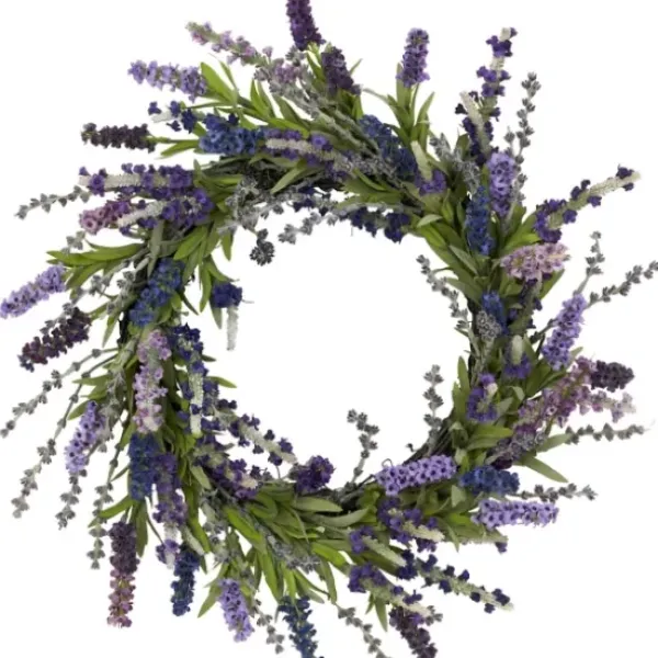 Wreaths-Kirkland's Home Wild Lavender And Greenery Wreath Purple/Green