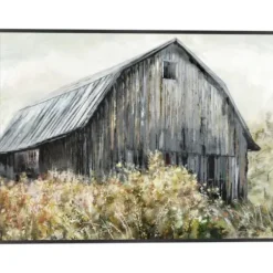 Canvas Art-Kirkland's Home Wildflower Barn Framed Canvas Art Print, 40X30 In. Gray