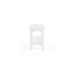 Benches & Ottomans-Kirkland's Home Willis Wooden Lower Shelf Bench White