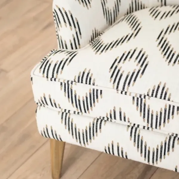 Accent Chairs-Kirkland's Home Wilson Prairie Accent Chair White/Black