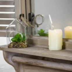 Decorative Mirrors-Kirkland's Home Window Shutter Mirror With Shelf And Towel Rod
