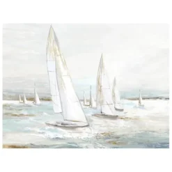 Canvas Art-Kirkland's Home Windswept Sails I Canvas Art Print White/Blue