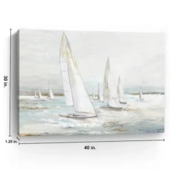 Canvas Art-Kirkland's Home Windswept Sails I Canvas Art Print White/Blue