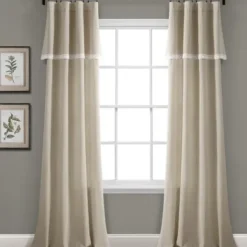 Curtains & Drapes-Kirkland's Home Winter Belmont Blackout Curtain Panel Set, 84 In. White