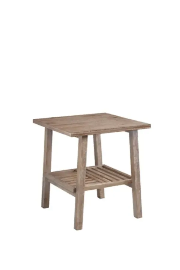 Accent & End Tables-Kirkland's Home Wire Brushed Natural Accent Table Tan