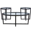 Coffee Tables-Kirkland's Home Wood & Glass Top 3-Pc. Table Set Brown
