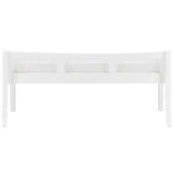 Benches & Ottomans-Kirkland's Home Wood And Cane Upholstered Bench White