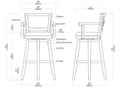 Bar Stools & Counter Height Stools-Kirkland's Home Wood And Faux Leather Swivel Bar Stool Brown