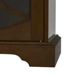 Tv Stands & Media Consoles-Kirkland's Home Wood And Glass 4-Door Media Cabinet Brown