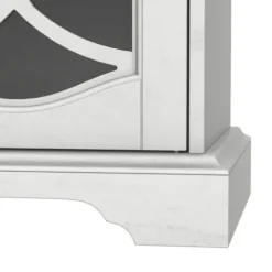 Tv Stands & Media Consoles-Kirkland's Home Wood And Glass 4-Door Media Cabinet White