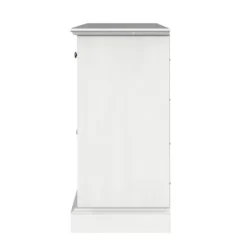 Tv Stands & Media Consoles-Kirkland's Home Wood And Glass 4-Door Media Cabinet White