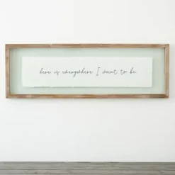 Wall Quotes & Signs-Kirkland's Home Wood And Glass Everywhere I Want To Be Plaque Green/White