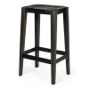 Bar Stools & Counter Height Stools-Kirkland's Home Wood And Metal Bar Stool Black
