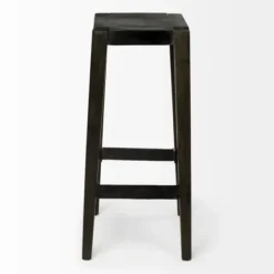 Bar Stools & Counter Height Stools-Kirkland's Home Wood And Metal Bar Stool Black