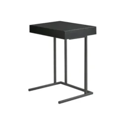 Accent & End Tables-Kirkland's Home Wood And Metal C-Frame Accent Table Black