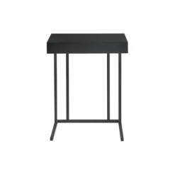 Accent & End Tables-Kirkland's Home Wood And Metal C-Frame Accent Table Black
