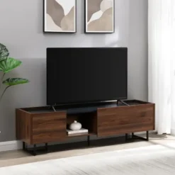 Tv Stands & Media Consoles-Kirkland's Home Wood And Metal 2-Door Media Console Brown