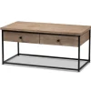 Coffee Tables-Kirkland's Home Wood And Metal 2-Drawer Coffee Table Brown