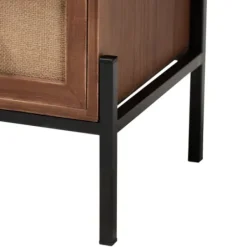 Nightstands-Kirkland's Home Wood And Metal 2-Drawer Nightstand Brown
