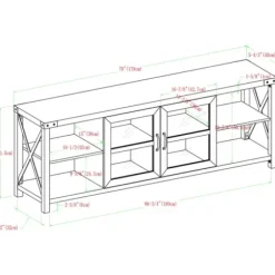 Tv Stands & Media Consoles-Kirkland's Home Wood And Metal Farmhouse Tv Stand Brown