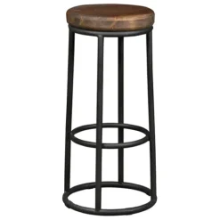 Bar Stools & Counter Height Stools-Kirkland's Home Wood And Metal Kendall Barstool Brown