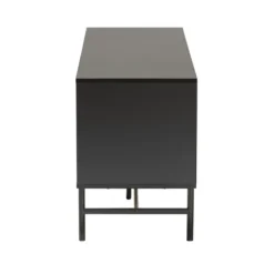 Tv Stands & Media Consoles-Kirkland's Home Wood And Metal Sliding Door Tv Stand Black