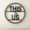 Wall Quotes & Signs-Kirkland's Home Wood And Metal This Is Us Round Plaque Black/Brown