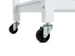 Kitchen Islands & Bar Carts-Kirkland's Home Wood And Stainless Steel Top Kitchen Cart White