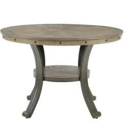 Dining Sets-Kirkland's Home Wood And Upholstered Chairs 5-Pc. Dining Set Gray