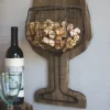 Wall Storage-Kirkland's Home Wood And Wire Wall Wine Cork Holder
