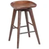 Bar Stools & Counter Height Stools-Kirkland's Home Wood Backless Swivel Counter Stool Brown