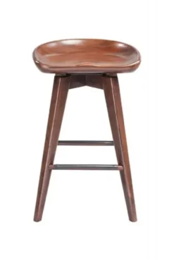 Bar Stools & Counter Height Stools-Kirkland's Home Wood Backless Swivel Counter Stool Brown