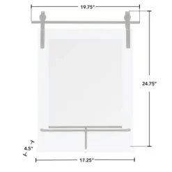 Decorative Mirrors-Kirkland's Home Wood Barn Door Frame With Shelf Wall Mirror White