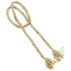 Decorative Accents-Kirkland's Home Wood Beaded Tassel Garland Black