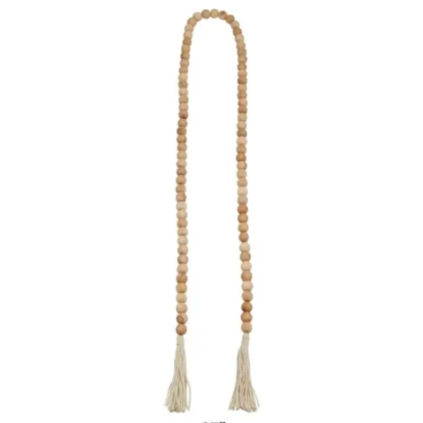 Decorative Accents-Kirkland's Home Wood Beaded Tassel Garland Black