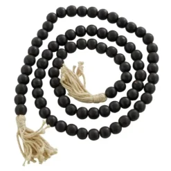 Decorative Accents-Kirkland's Home Wood Beaded Trim Riser, 10 In. Black