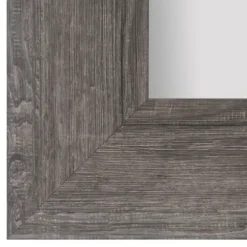 Framed Mirrors-Kirkland's Home Wood Beveled Frame Wall Mirror Gray