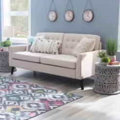 Accent & End Tables-Kirkland's Home Wood Carved Detail Accent Table Gray