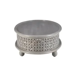 Coffee Tables-Kirkland's Home Wood Carved Medallion Coffee Table Gray