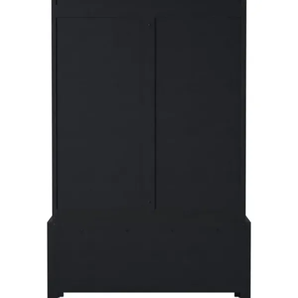 Entryway Furniture-Kirkland's Home Wood Classic Farmhouse Hall Tree Black