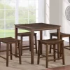 Dining Tables-Kirkland's Home Wood Counter Stool 5-Pc. Dining Set Brown