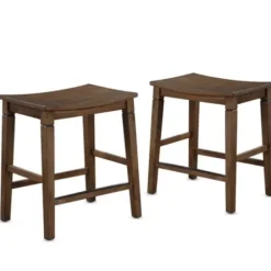 Dining Tables-Kirkland's Home Wood Counter Stool 5-Pc. Dining Set Brown