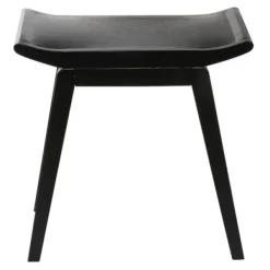 Benches & Ottomans-Kirkland's Home Wood Curved Seat Stool Black