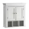 Bathroom Furniture-Kirkland's Home Wood 2-Door Wall Cabinet White