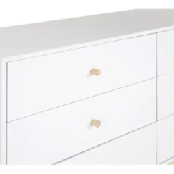 Dressers & Chests-Kirkland's Home Wood 6-Drawer Footed Dresser White