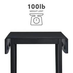 Dining Tables-Kirkland's Home Wood Drop Leaf Dining Table Black